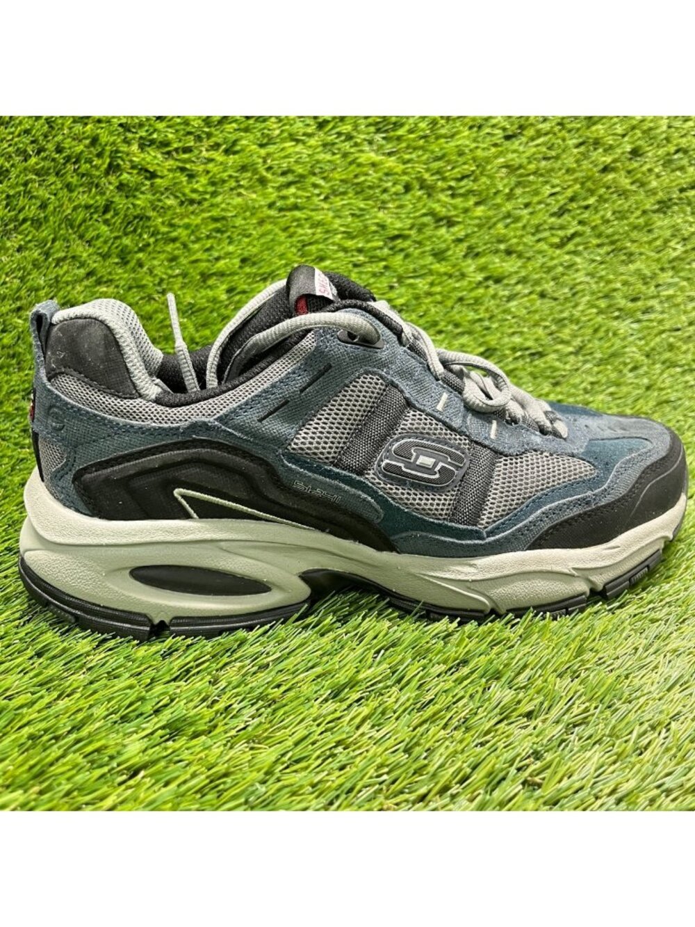 Skechers Vigor 2.0-Trait Mens Size 8 Blue Gray Athletic Running Shoes Sneakers